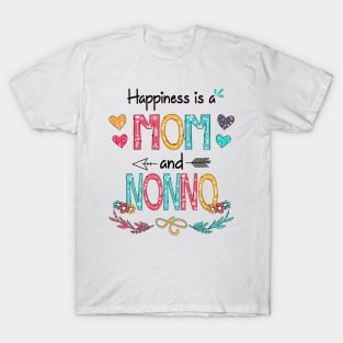 Happiness Is A Mom And Nonno Wildflower Happy Mother's Day T-Shirt